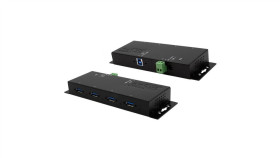 Exsys Ex-1184Hmvs-2 4-Portowy Metalowy Usb 3.2 Gen1 Z Przykręcanym Kablem...