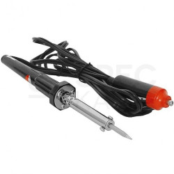 Lutownica samochodowa kolbowa z wtykiem do gniazda zapalniczki 40W/12V średnica grotu 1mm przewód 2,5m