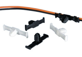 Spinka do kabli materiał: Nylon 66 Czarny Zacisk grupujący