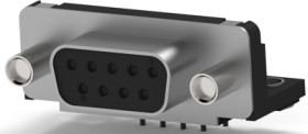 D-Sub socket, 9 pole, standard, equipped, angled, solder pin, 5788803-1