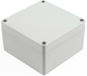 PC enclosure, (L x W x H) 105 x 105 x 60 mm, light gray (RAL 7035), IP68, 1554L2GY