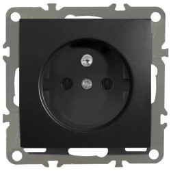 QUADRA Gniazdo z/u czarne matowe