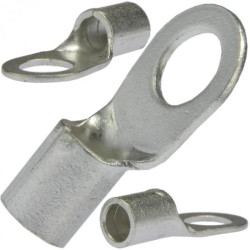 Końcówka rurowa oczkowa typ KOA DIN 10mm/ M8 miedziana cynowana galwanicznie nieizolowana