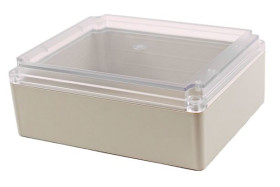 Obudowa ogólnego użytku ABS szerokość zew. 200 mm długość zew. 250 mm wys. zew. 95 mm Hammond IP65 Jasnoszary