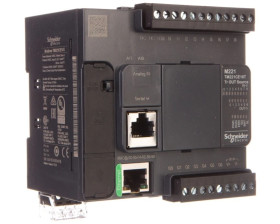 Sterownik kompaktowy, port szeregowy RJ45, Ethernet, 9 wejść, 7 wyjść tranzystorowych PNP, 24 VDC Modicon M221 TM221CE16T