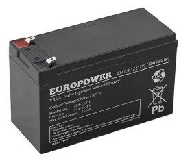 Akumulator EUROPOWER serii EP 12V 7,2Ah T2