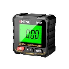 Cyfrowy kątomierz ANENG RN01, magnetyczny poziomica, inklinometr, urządzenie pomiarowe 360 stopni, wyświetlacz LCD z podświetlen
