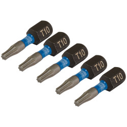 Draper Expert 05491 TX-STAR&#xAE; Impact S/Driver Bits T10x25mm 1/4&quot; Hex 5Pc