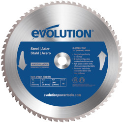 Evolution 66TBLADE Mild Steel Cutting Chop Saw Blade 355 x 25.4mm x 66T