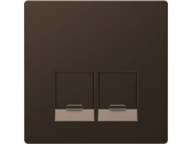 MERTEN D-LIFE Płytka czołowa gniazda 2xRJ45 mocca metalik MTN4572-6052 SCHNEIDER ELECTRIC