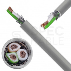 Kabel sterowniczy BiT LiHCH 3x0,75mm2 szary 300/300V ekranowany bezhalogenowy Dca linka Bitner