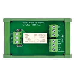 DIN Rail Mount Passive DPDT 8 Amp Latching Power Relay Module, Electronics-Salon D-262T 5V Version