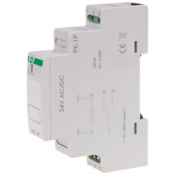 F&F Przekaźnik elektromagnetyczny modułowy PK-1P 24V 16A na szynę DIN TH35
