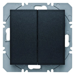 KNX Przycisk podwójny płaski RF quicklink antracyt mat S.1/B.3/B.7 85656285