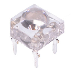 Red 7.6mm Superflux PCB LED 1500mcd 50°