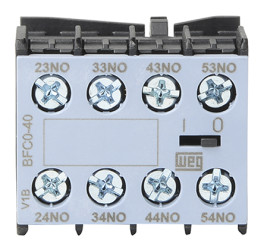 Blok styków pomocniczych WEG 4 4NO BFC4 Śruba montaż czołowy