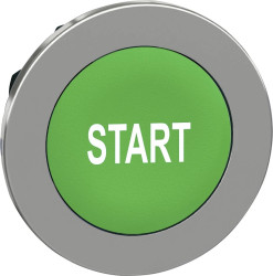 Schneider Electric ZB4FA333 ZB4FA333 Element czołowy dla przycisku płaski, resetowalny (Ø) 30.5 mm START chrom, zielony