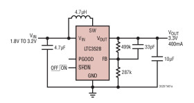 1A, 1MHz Synchronous Step-Up DC/DC Converters in 3mm x 2mm DFN