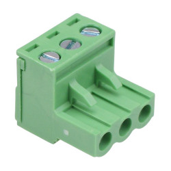 3-Way 5.08mm Right Angle Pluggable Terminal Block 15A 300V