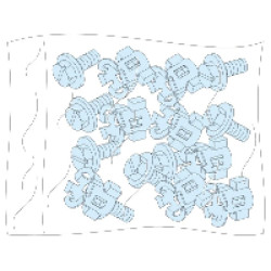 Prisma Set 20 śrub+nakrętki skrzydełkowe do ramy LVS08921