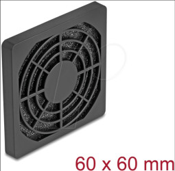 67310 Fan Grill with Dust Filter, 60 x 60 mm, black