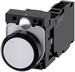 Siemens 3SU11000AB801FA0 3SU1100-0AB80-1FA0 Przycisk pierścień przedni z tworzywa sztucznego, okrągły przycisk czarny, s