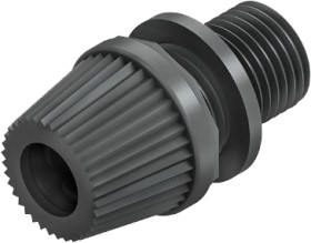 Cable gland, M10, 15 mm, Clamping range 5 to 6.8 mm, black, 014.06.570