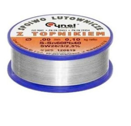 Cyna lutownicza spoiwo lutownicze topnikiem 2,5mm 100g SN60PB40 SN60PB40