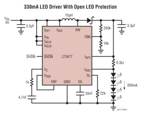 3A, DC/DC Converter with Dual Rail-to-Rail Current Sense