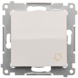 Przycisk odbijający "dzwonek" SIMON 54 biały 10AX Kontakt Simon DD1.01/11