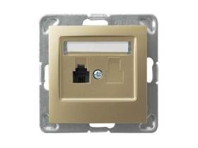 IMPRESJA Gniazdo telefoniczne złoty metalik GPT-1Y/m/28 OSPEL