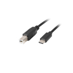 Kabel USB-C-USB-B 2.0 3M czarny Lanberg