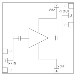 GaAs HEMT MMIC Low Noise Amplifier, 18 - 40 GHz