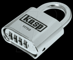 K11750D KASP combination lock, 4 rows, 50 mm