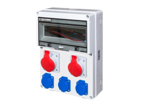 Rozdzielnica budowlana RB 12M gniazda 2x16A/5 3x250V IP54 RSE-04 942090 ELEKTROMET