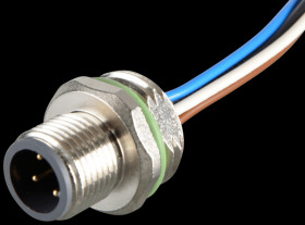 43-01009 SAL M12 x 1, 4-pin, panel plug