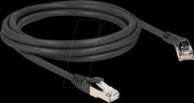 80639 RJ45 Network Cable Cat.8.1 S/FTP plug 45° right angled to plug s