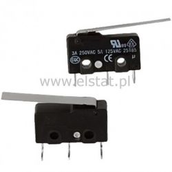 Przełącznik krańcowy z dźwignią 26mm 5A mały