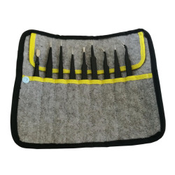 Zestaw pęset w futerale 9 Szt. ESD PRO