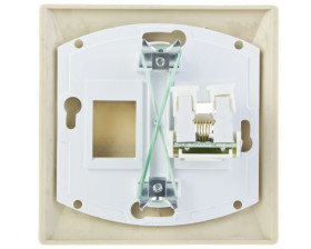 AKCENT Gniazdo komputerowe pojedyncze RJ45 kat.5e FOREX beżowe GPK-1A/F/01