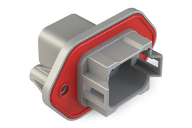 Złącze samochodowe 8-pinowe Amphenol Industrial 2-rzędowe Żeński 13A AT04 Montaż na kołnierzu Połączenie zagniatane