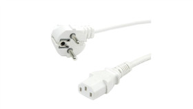 Kabel Zasilający Value, Prosty Iec-Żeński, Biały, 1,8 M