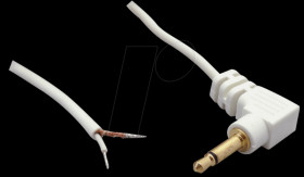 nf audio cable,3,5mm,mono,angled,white