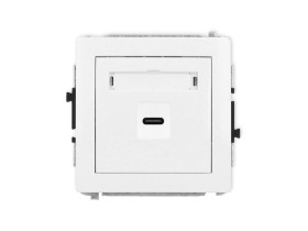 DECO Mechanizm gniazda pojedynczego 1xUSB C-C biały mat 25DGUSB-7 KARLIK