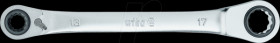 45421 Double-ring ratchet spanner, 10 - 19 AF, 4-in-1