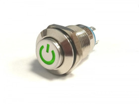 Przełącznik wciskany 12mm okrągły chwilowy zwierny wystający 4...