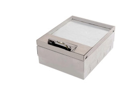 Puszka podłogowa ze stali nierdzewnej do wypełnienia max 2x4 mod 95x244x198mm PP8M-A