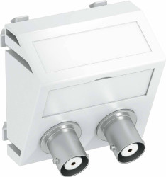 Nośnik multimedialny Audio-BNC 45x45mm sw-gr OBO Bettermann, 6105105, szary, (S x W x G) 45 x 45 x 9 mm