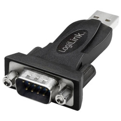 LogiLink AU0002F Adapter 1x USB 2.0 A - 1x RS232 Black Serial &amp; Parallel Adaptor