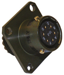 Złącze 10-pinowe Żeński Amphenol Limited Żeński Montaż na kołnierzu MIL-DTL-26482 rozmiar 12